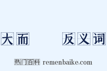 大而無當反义词是什么意思的图片